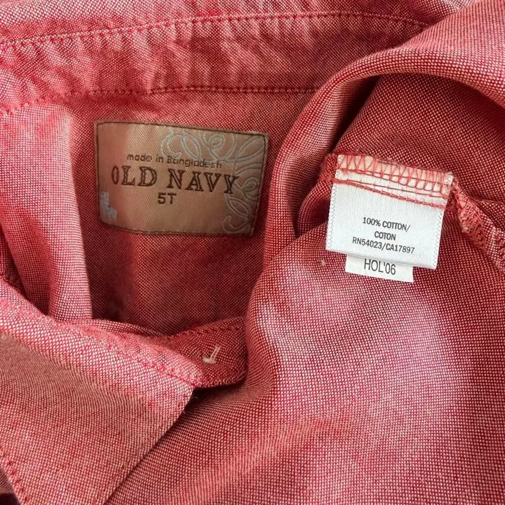 Old navy pink button up...